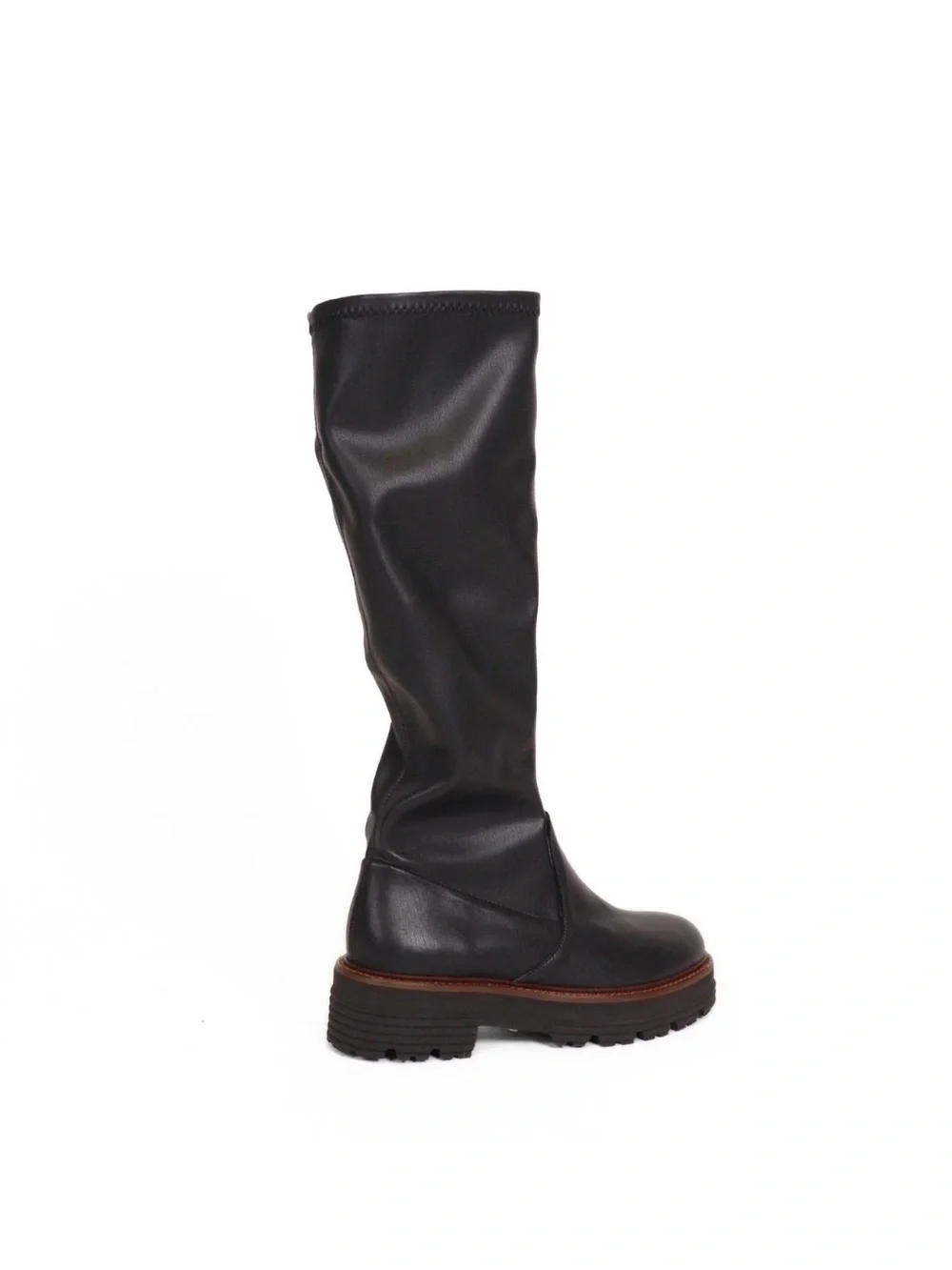 Black Over-the-Knee Chunky Platform Boots